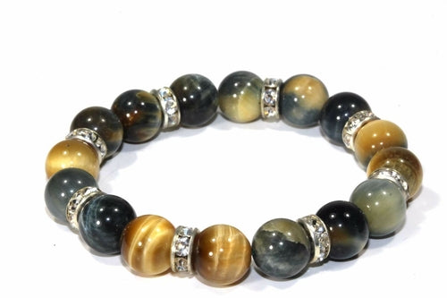 Pulsera de Yoga con Piedras de Ágata y Destellos