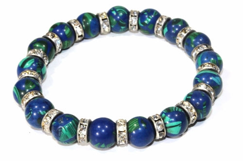 Pulsera de Yoga con Piedras de Ágata y Destellos