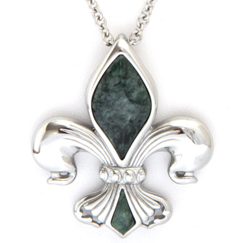 Collar Flor de Luz — Lirio de Mármol Verde