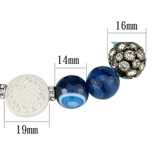 Pulsera de Plata Antigua con Ónix Negro