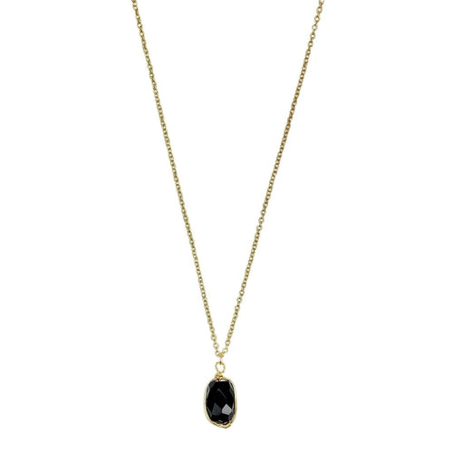 Collar Colgante de Cuarzo Negro