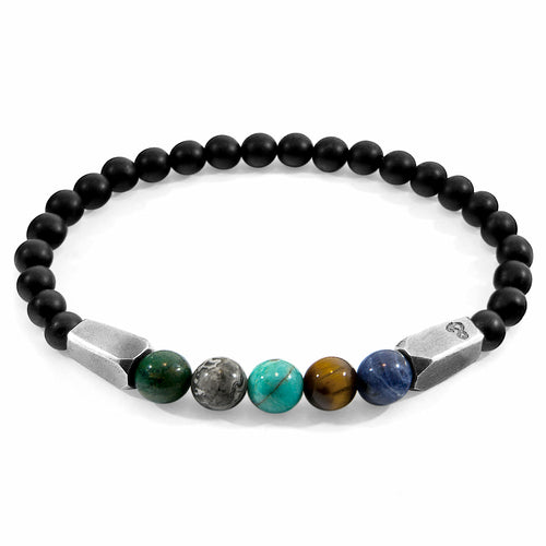 Pulsera Multicolor de Plata y Piedras Preciosas