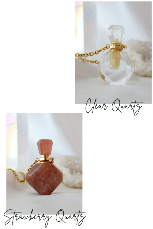 Collar Colgante de Piedras Curativas con Aromaterapia