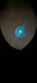 Collar Diosa Piedra Luna Brillante — Con Caja de Regalo