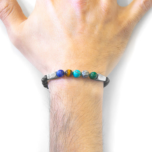 Pulsera Multicolor de Plata y Piedras Preciosas
