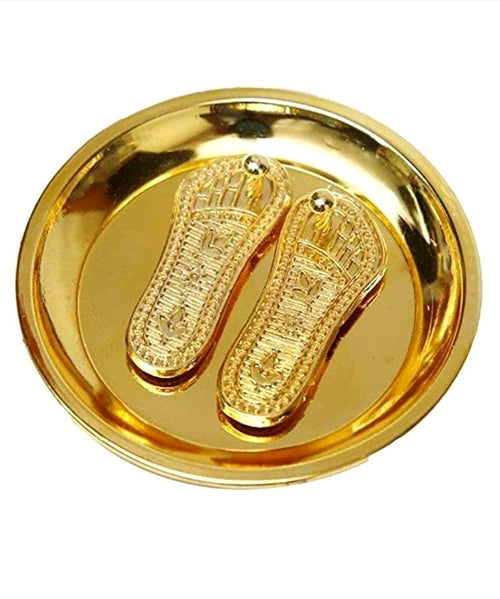 Huellas de Lakshmi Bañadas en Oro — Símbolo de Prosperidad