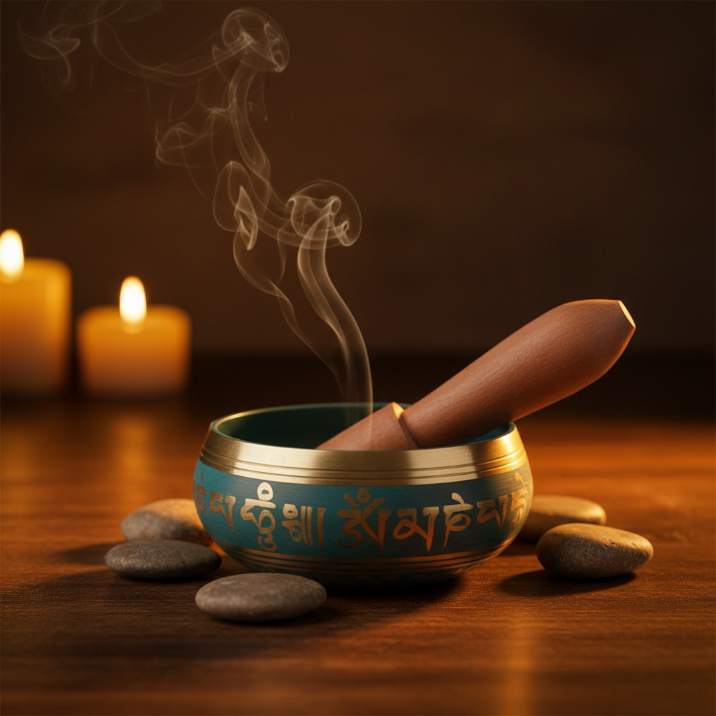 Cuenco Tibetano de Cobre Dorado — Chakras y Sanación