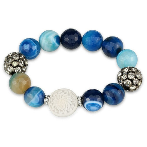 Pulsera de Plata Antigua con Ónix Negro